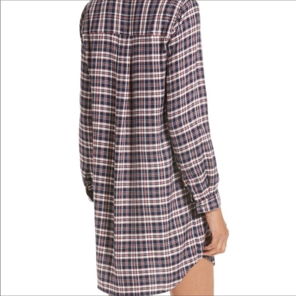 Soft Joie Plaid Shirtdress Long Sleeves XS - NWT - Picture 4 of 4